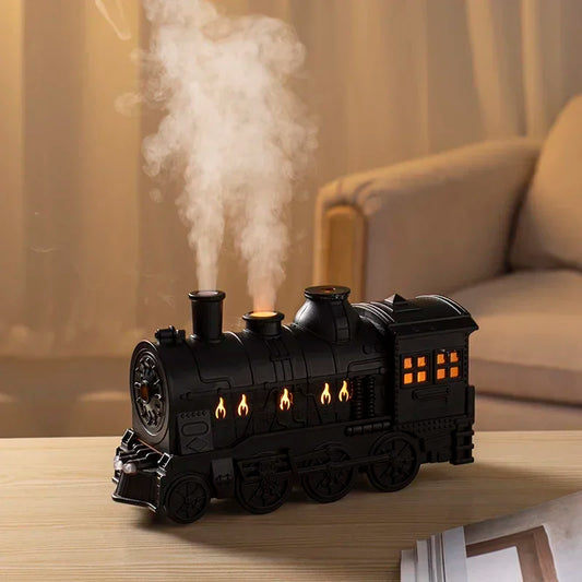 Train Design Air Diffuser & Essential Oil Humidifier | LED Light & Timer for Home & Office