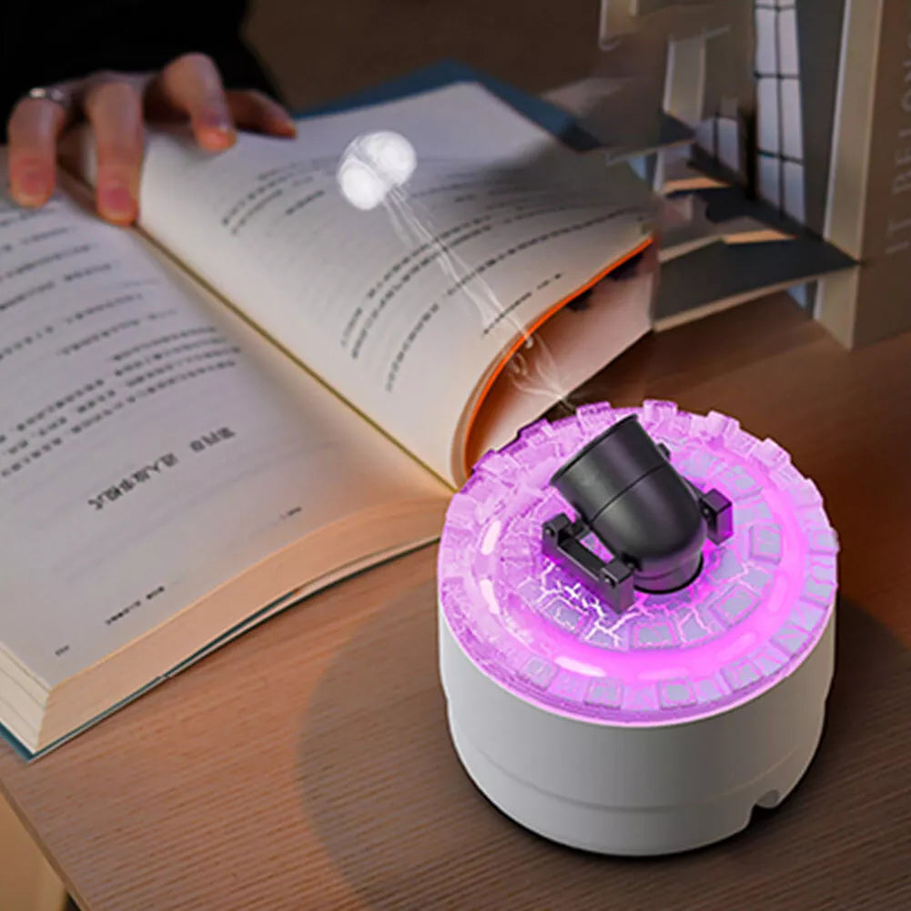 Volcanic Crack Light Cannon Humidifier & Aroma Diffuser | LED Night Light & Timer for Home & Bedroom